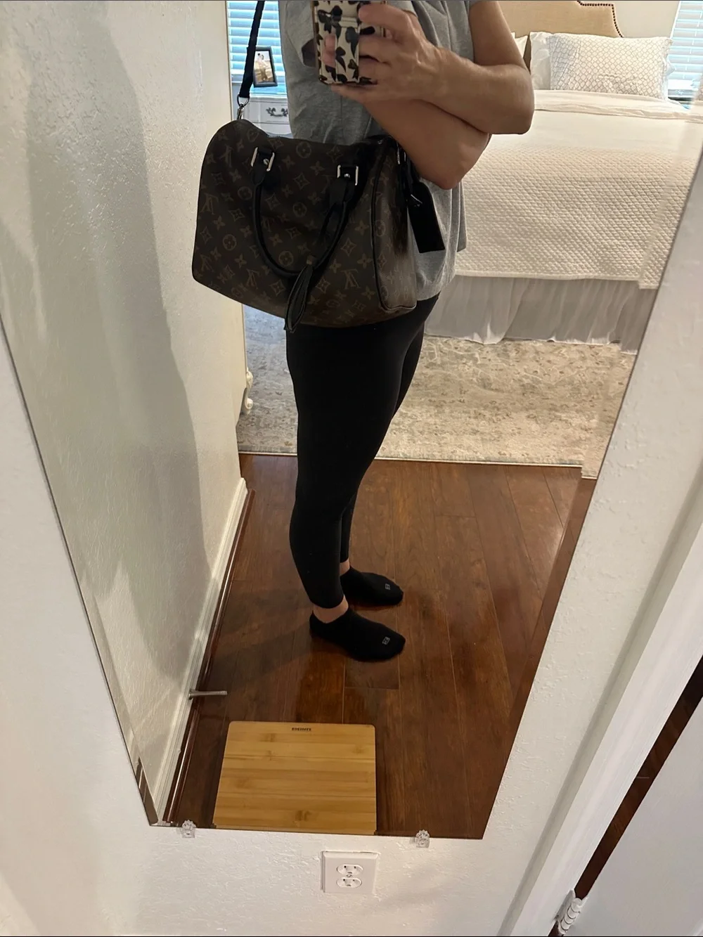 Monogram Canvas Satchel with Black Trim - Picture 3 of 7